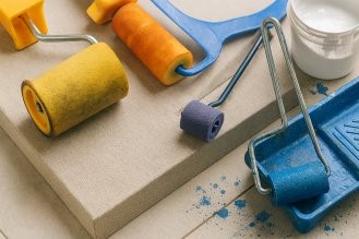 Grupo de rodillos de pintura